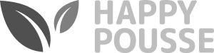 Happy pousse logo greyscale